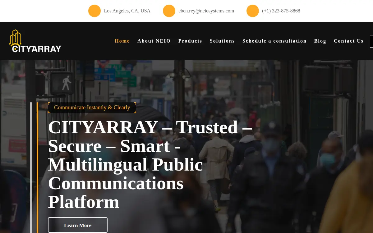 Homepage of Neio Systems LLC