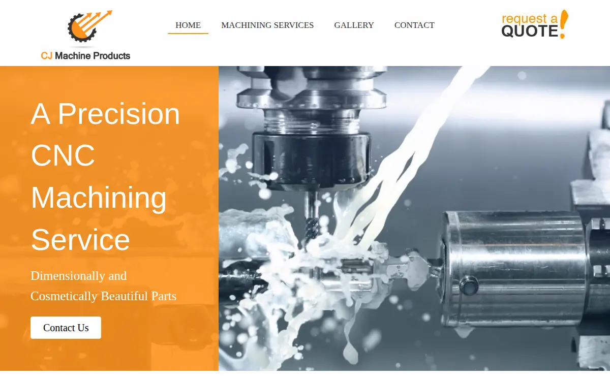 Homepage of Cj Machine Products LLC