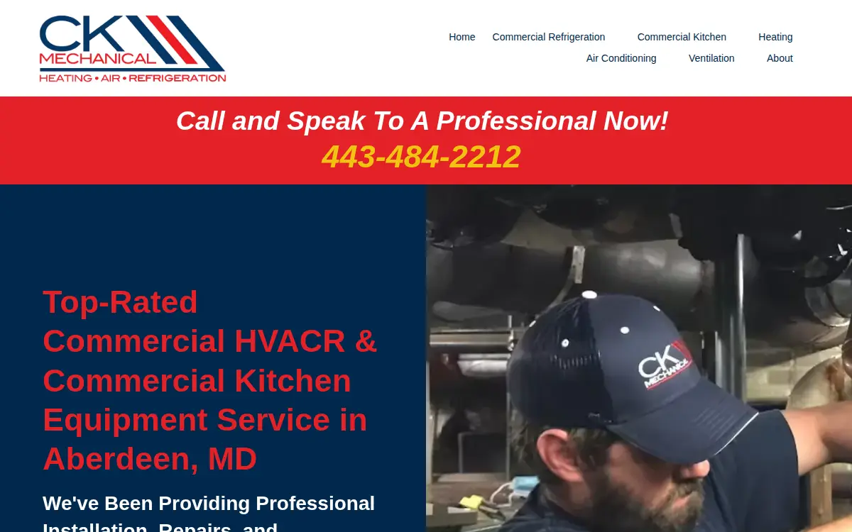 Homepage of Ck Mechanical Corporation
