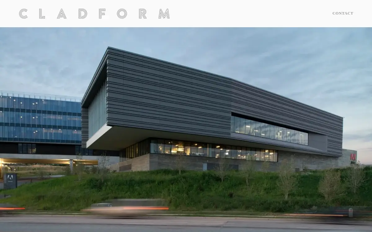 Homepage of Cladform LLC