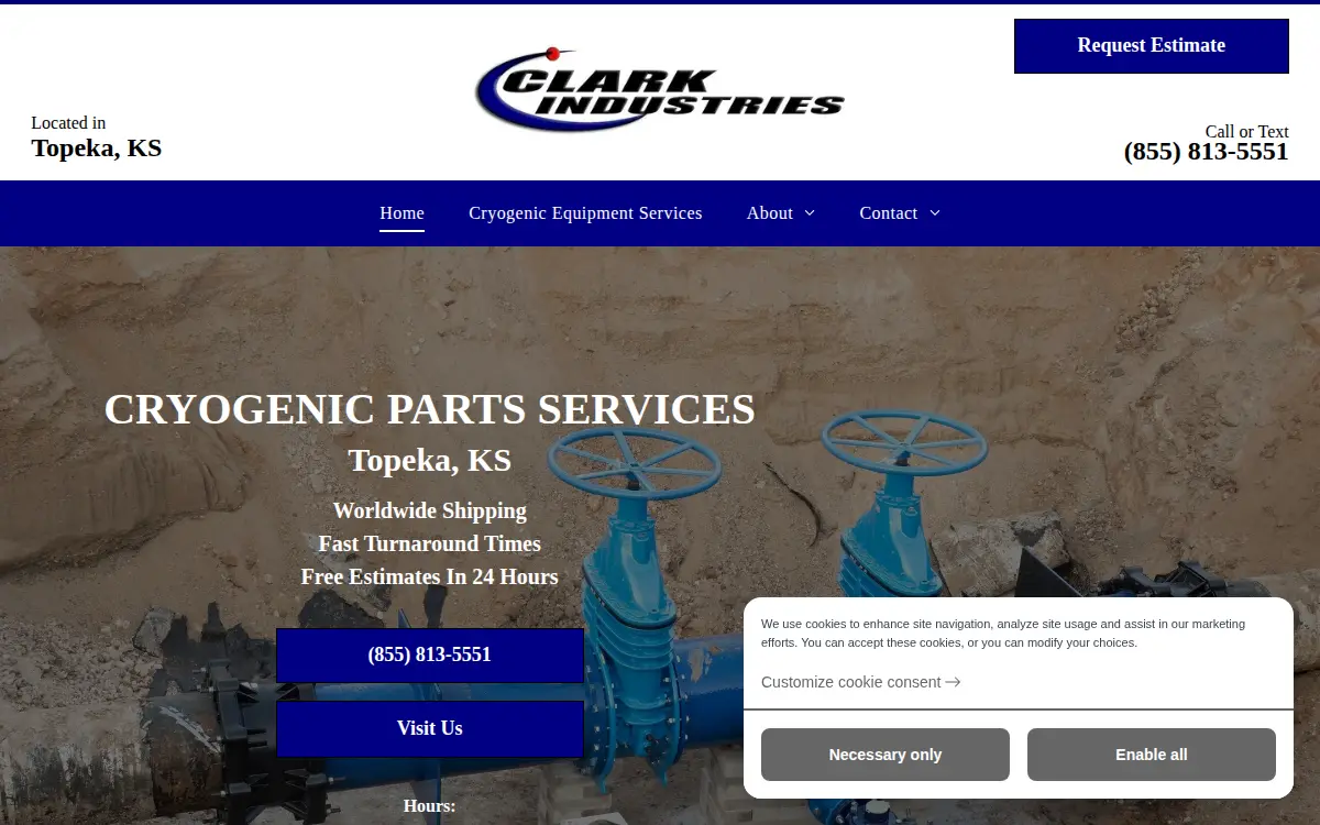Homepage of Clark Industries INC