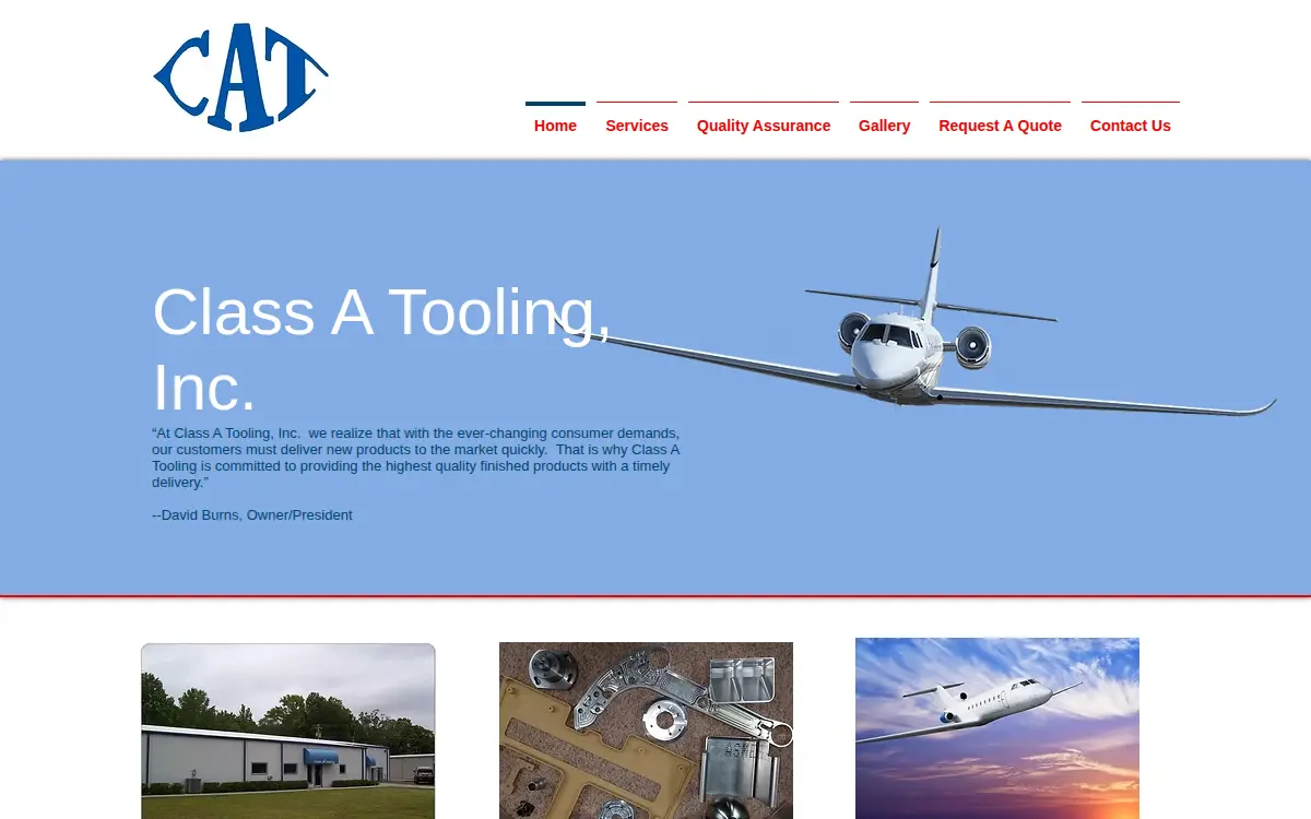 Homepage of Class a Tooling, INC.