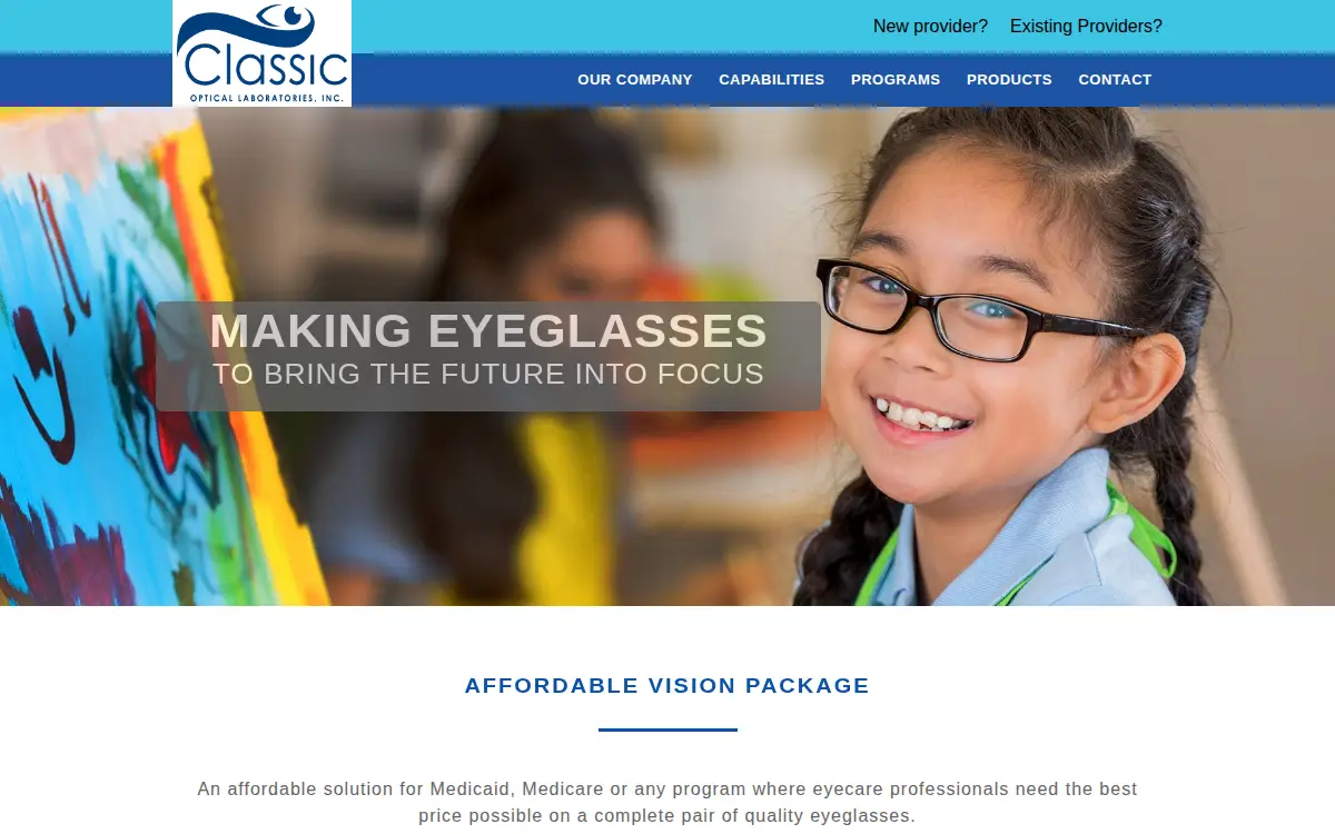 Homepage of Classic Optical Laboratories INC