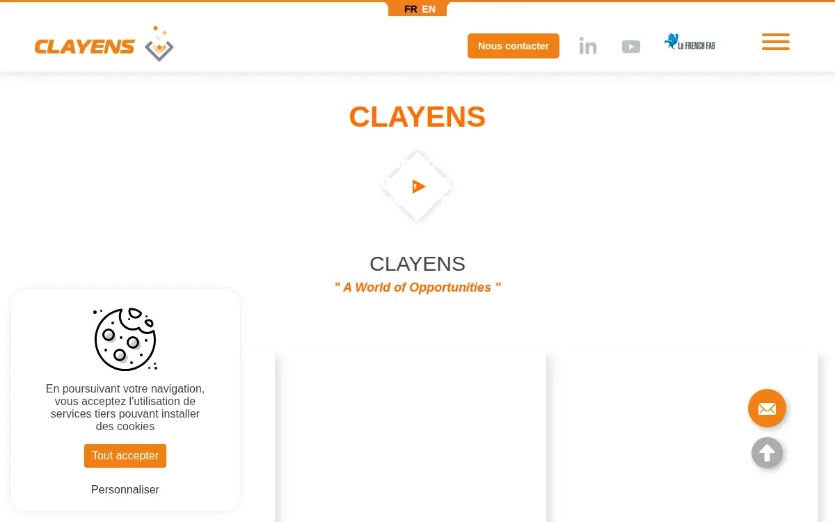 Homepage of Clayens US LLC