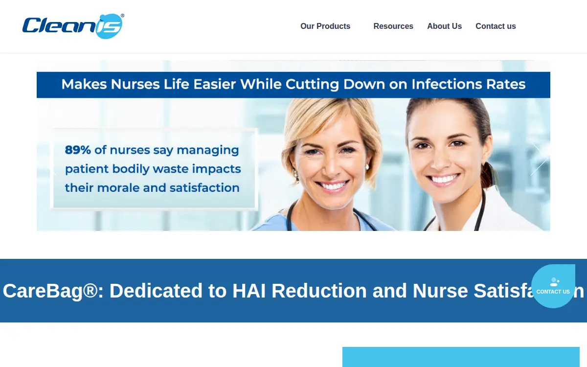 Homepage of Cleanis INC.