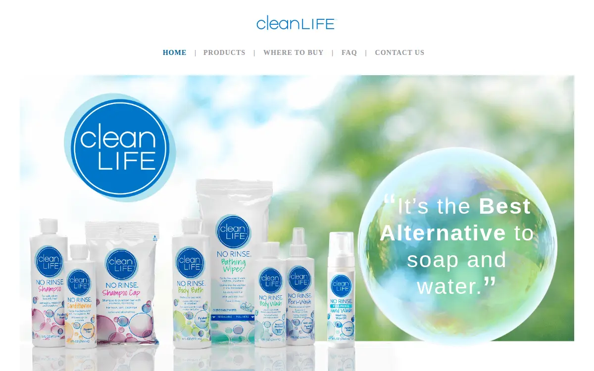 Homepage of No Rinse Laboratories LLC