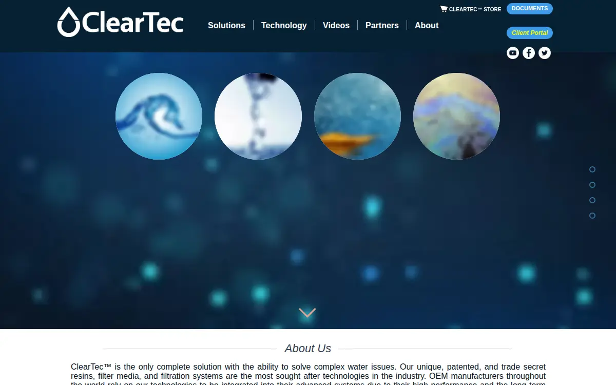 Homepage of Cleartec Global LLC