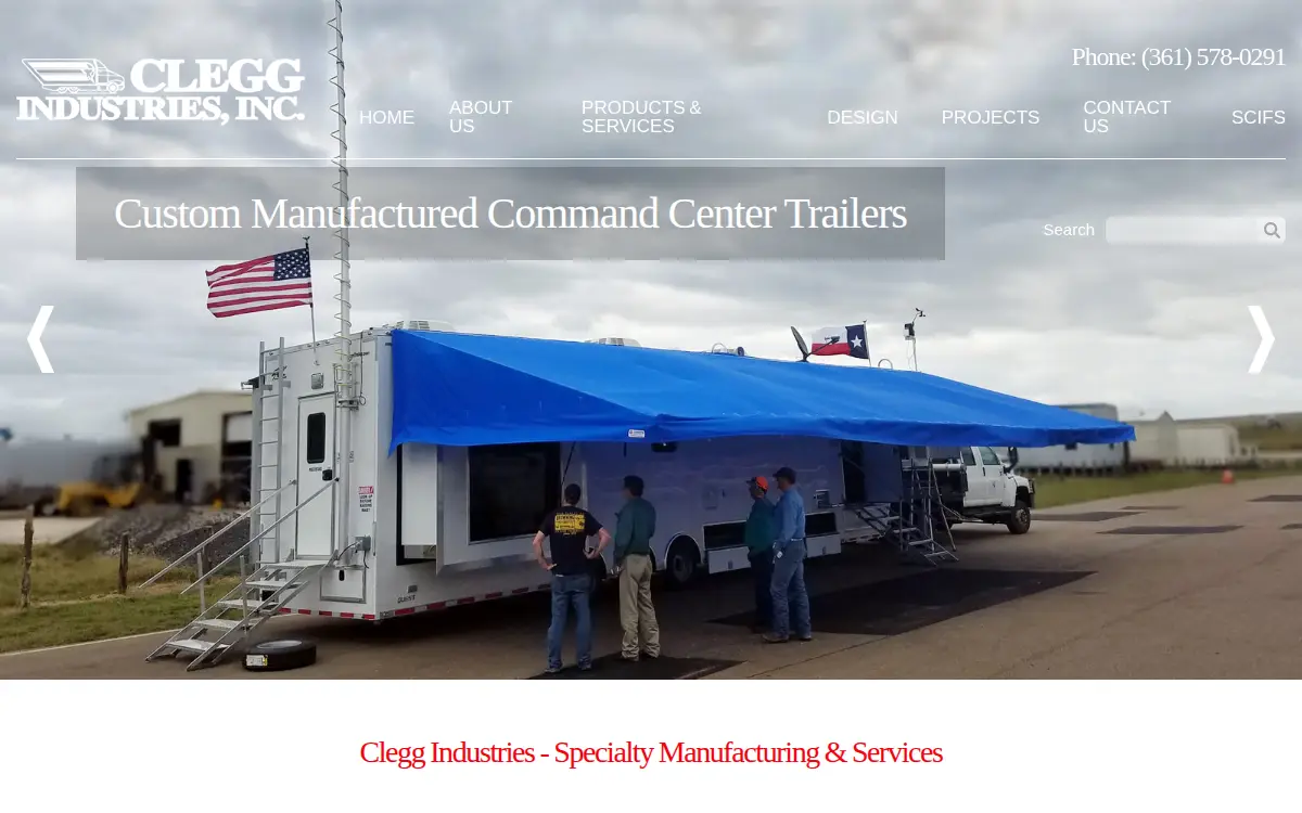 Homepage of Clegg Industries INC