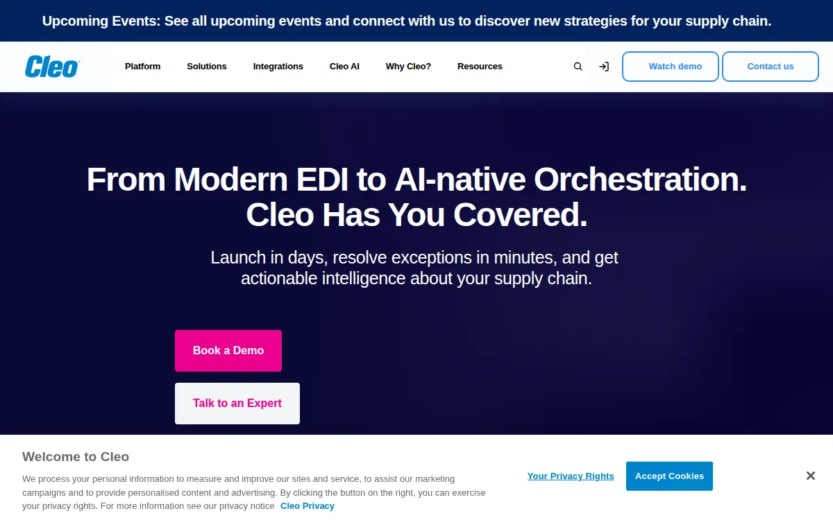 Homepage of Cleo Communications, INC