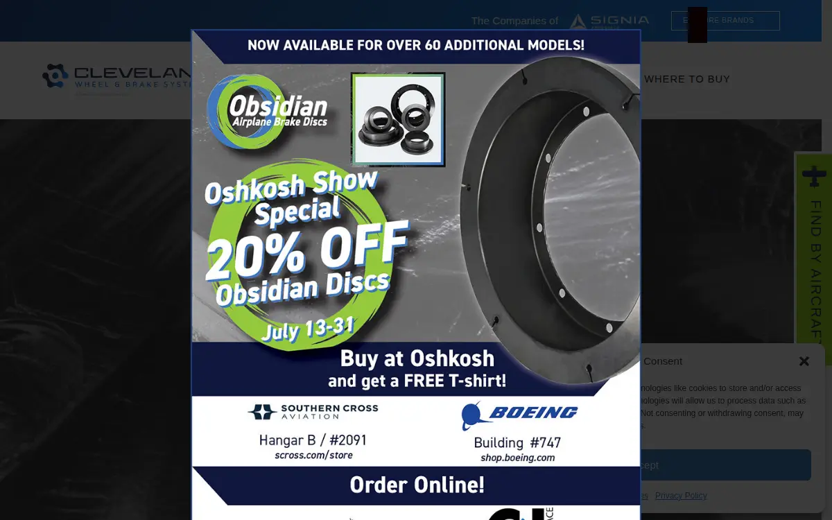 Homepage of Aircraft Wheel and Brake, LLC