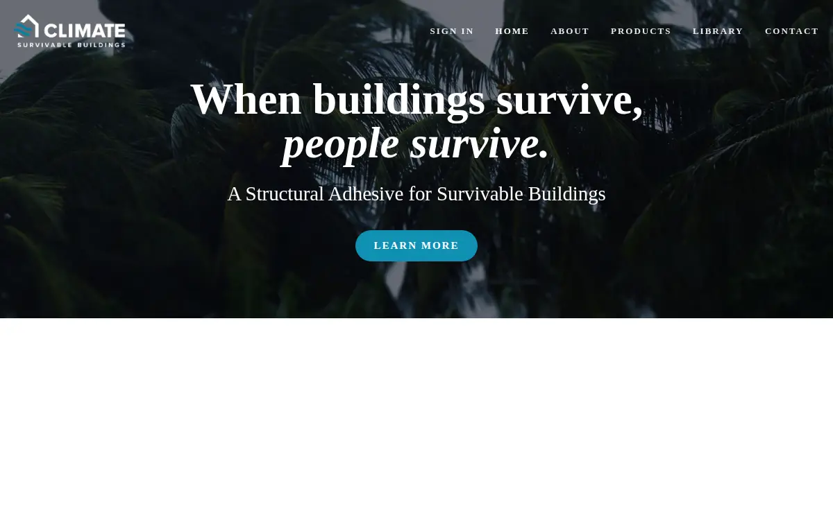Homepage of Climate INC