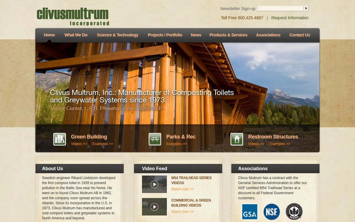 Homepage of Clivus Multrum, INC
