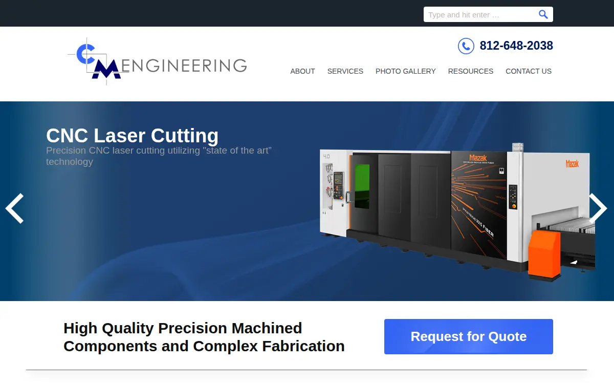 Homepage of C M Engineering, INC.