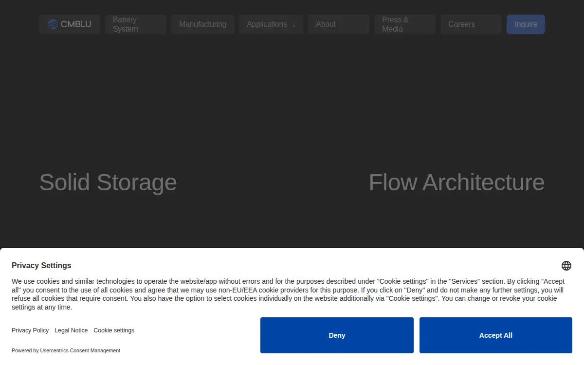 Homepage of Cmblu Energy, INC.