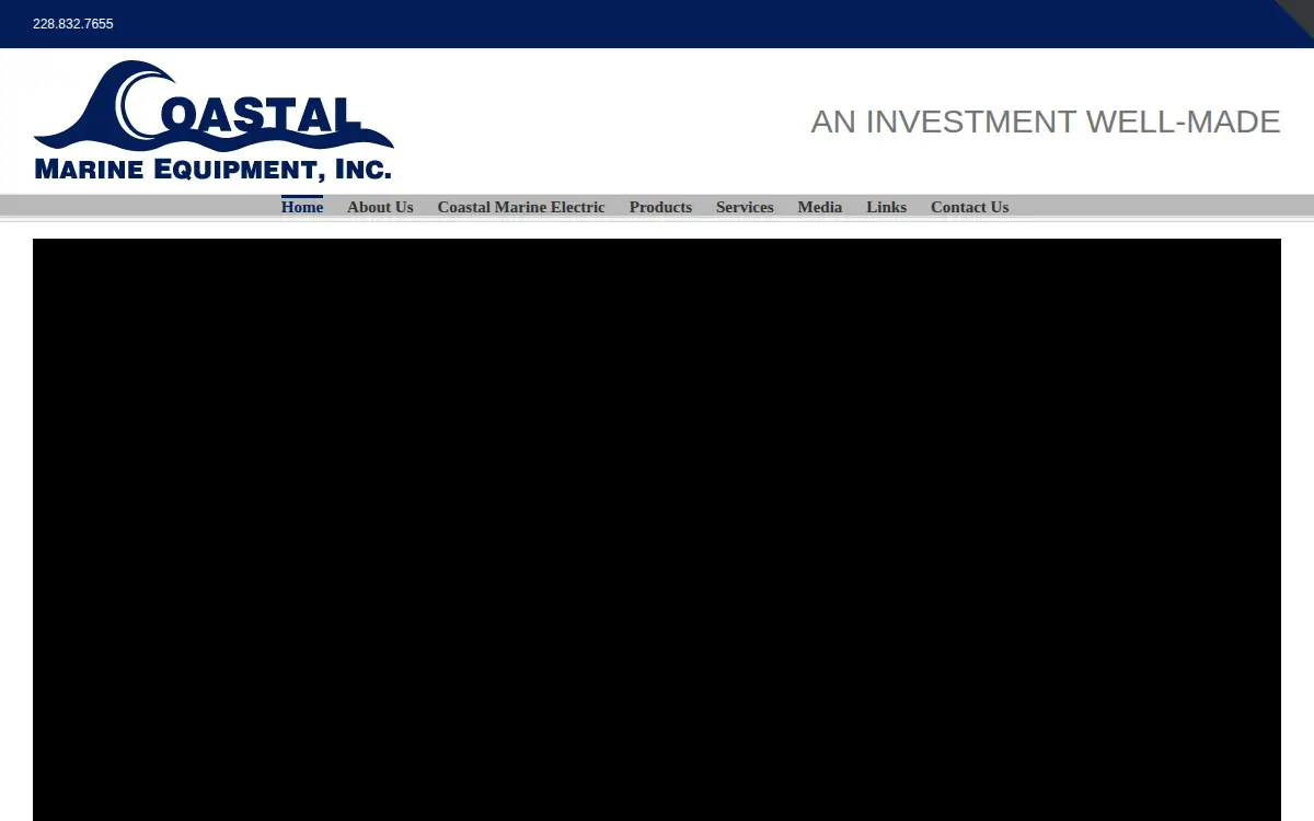 Homepage of Coastal Marine Equipment, INC
