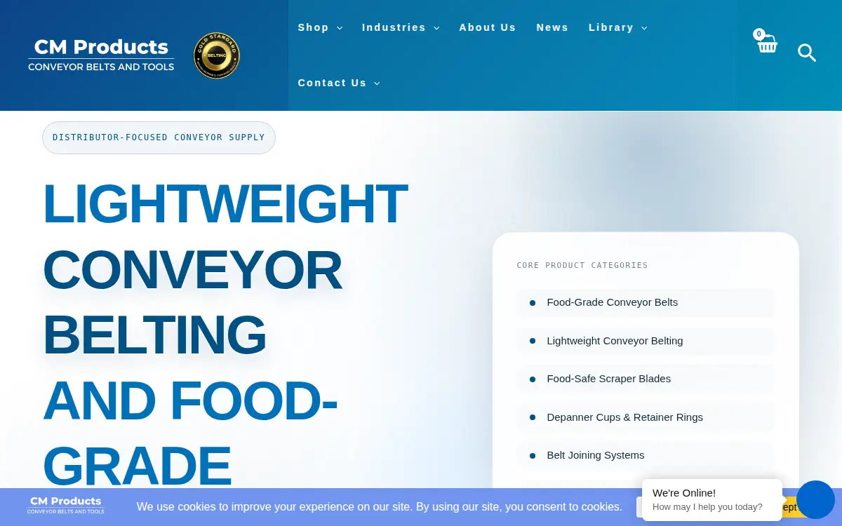 Homepage of C.m. Products LLC
