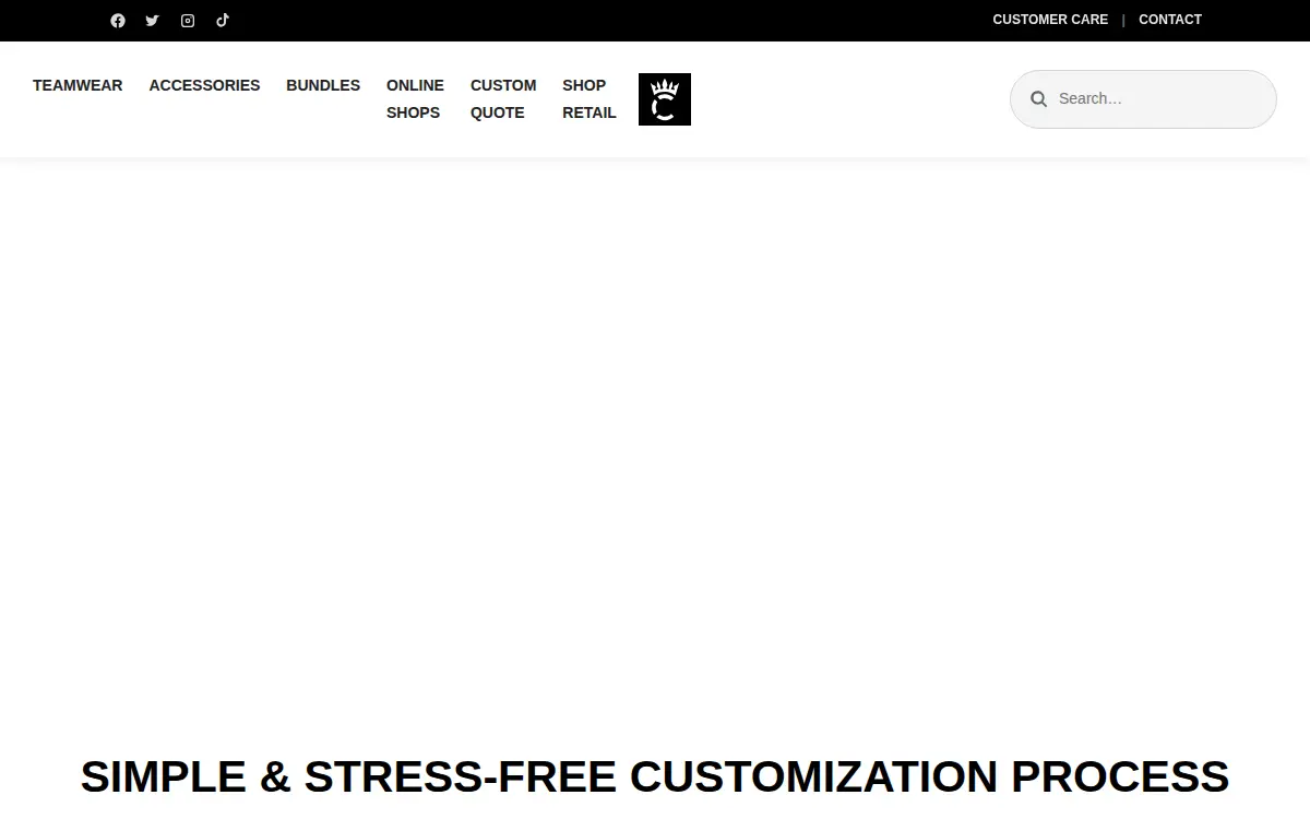 Homepage of Compound Sportswear, LLC