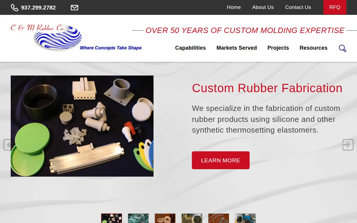 Homepage of C & M Rubber CO