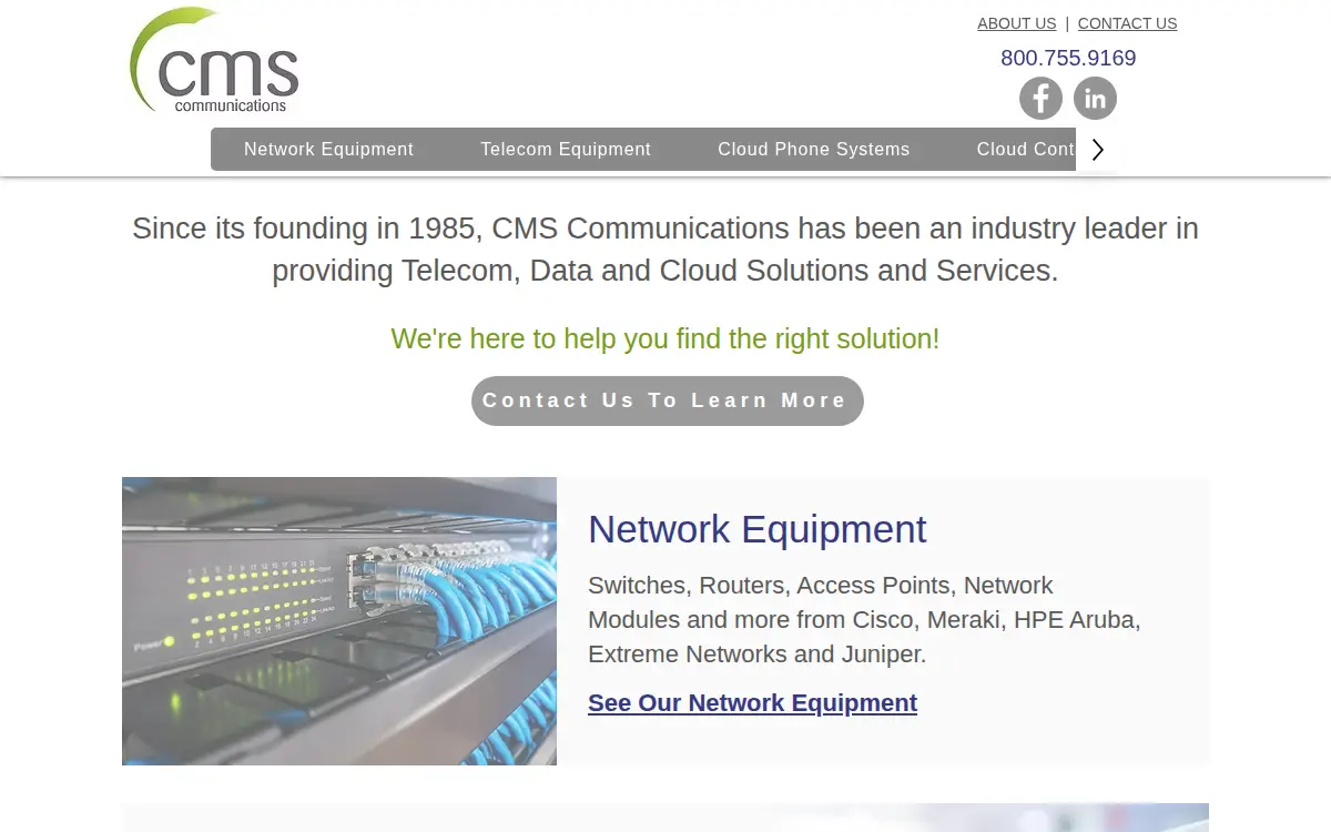Homepage of Cms Communications, INC.