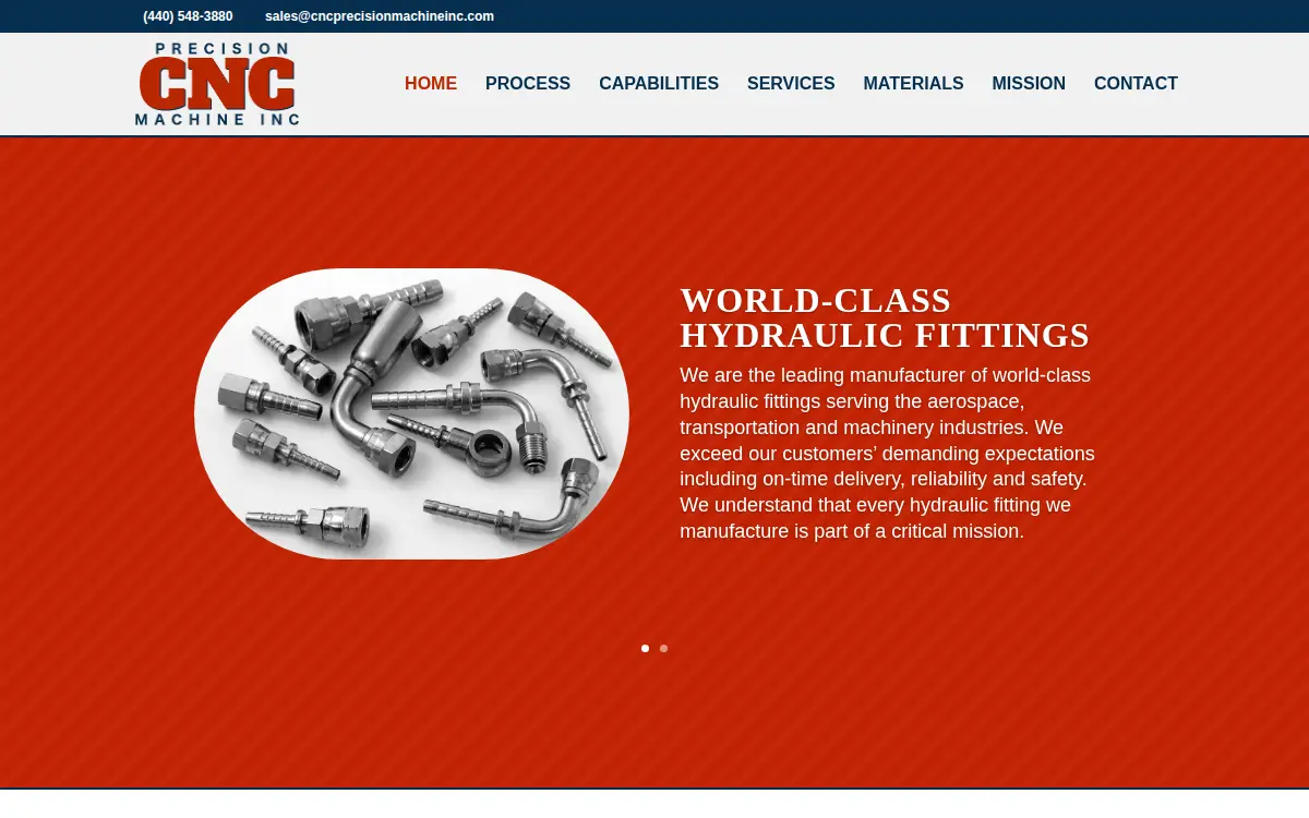 Homepage of Cnc Precision Machine INC