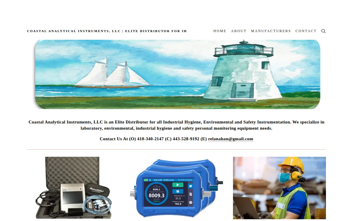 Homepage of Coastal Analytical Instruments, LLC