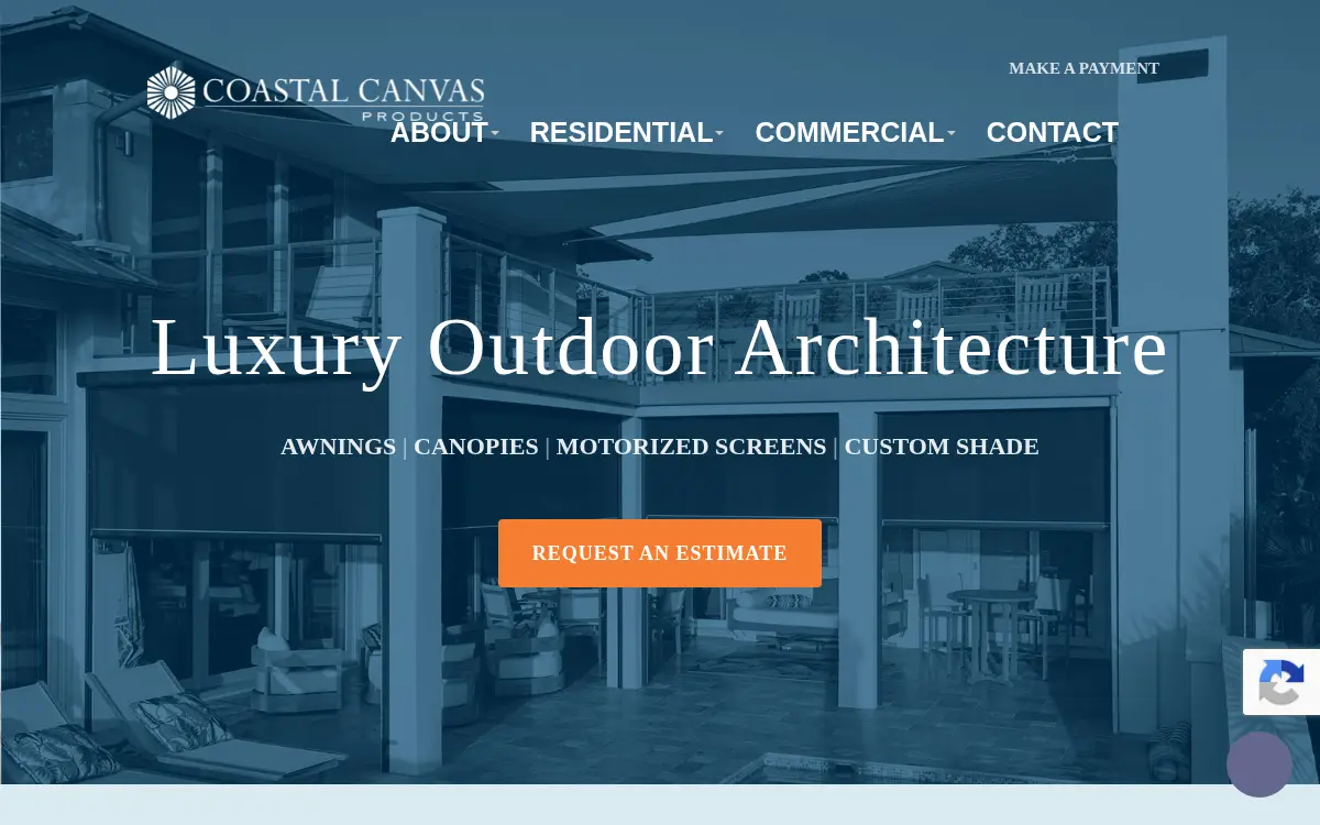 Homepage of Coastal Products LLC.