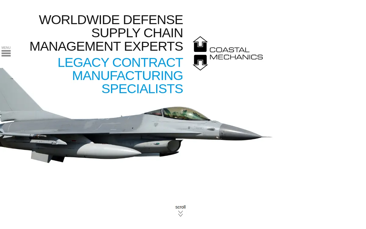 Homepage of Coastal Mechanics Material Distribution, LLC