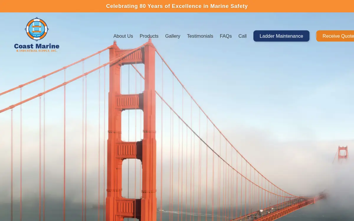 Homepage of Coast Marine & Industrial Supply INC