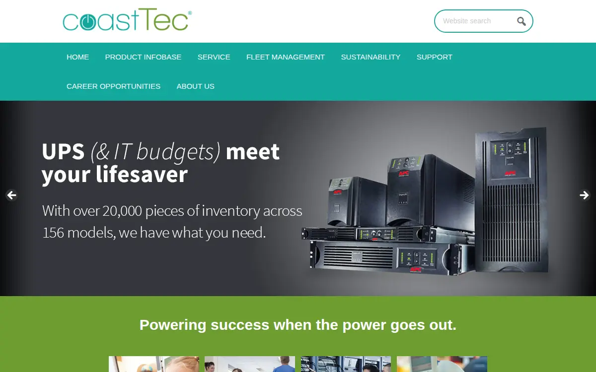Homepage of Coasttec LLC