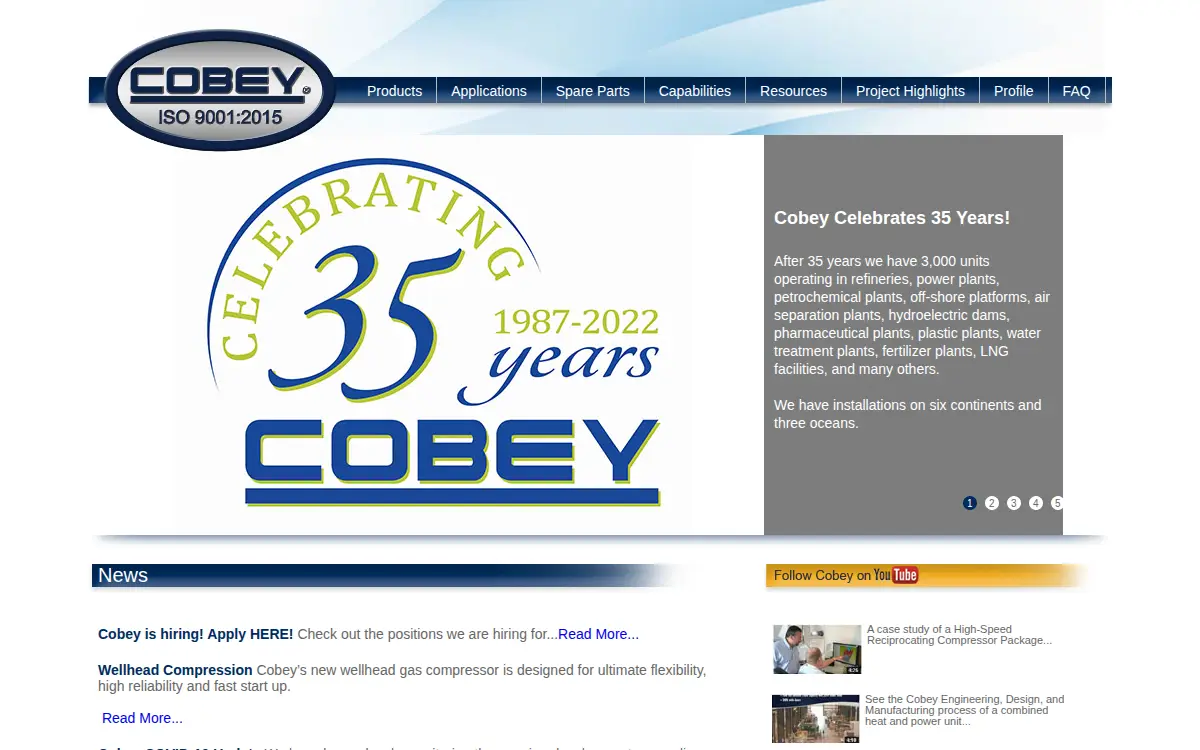 Homepage of Cobey INC