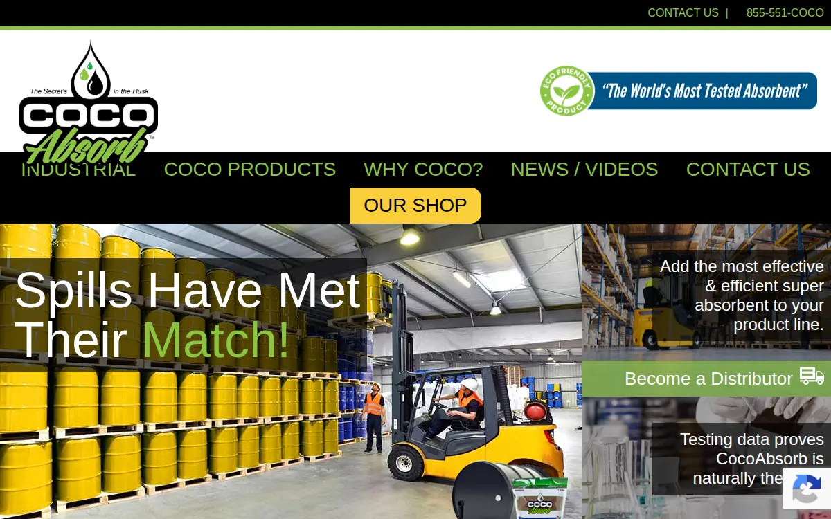 Homepage of Coco Products LLC