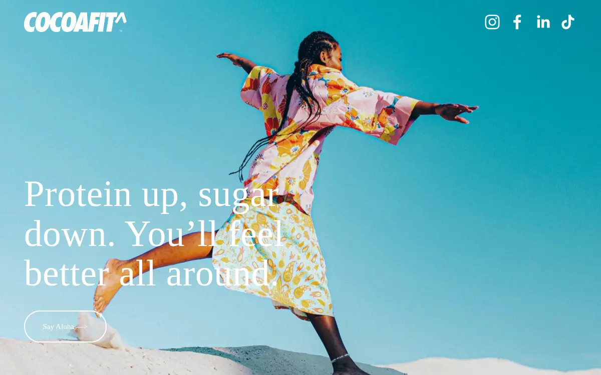 Homepage of Cocoafit LLC