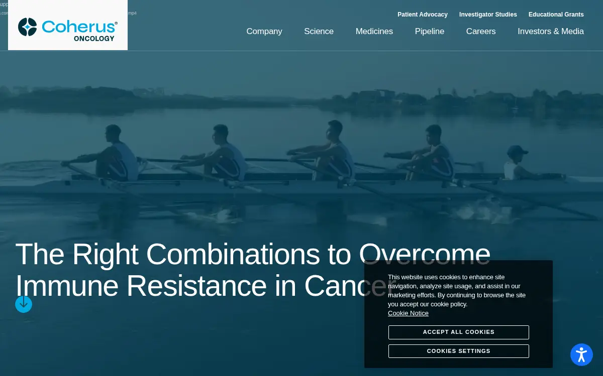 Homepage of Coherus Oncology, INC.