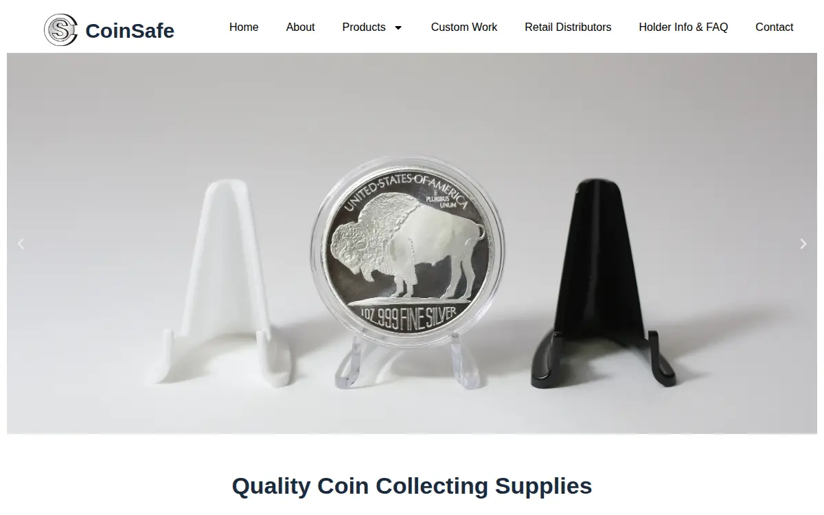Homepage of Coinsafe Limited Liability Company