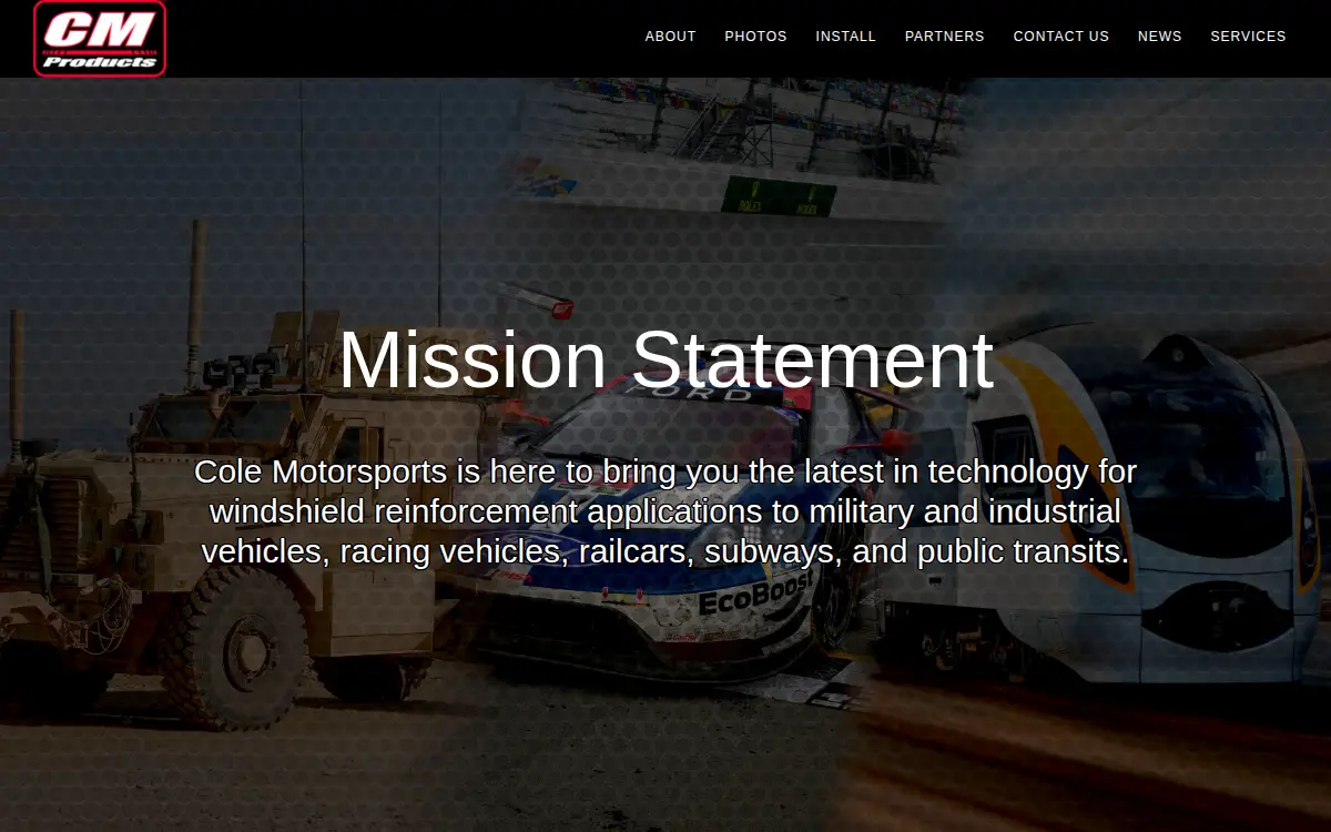 Homepage of Cole Motorsports, LLC