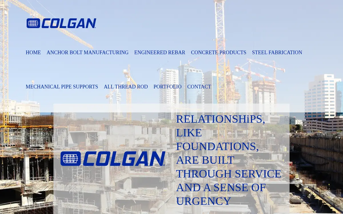 Homepage of Colgan-wilson Metals, LLC