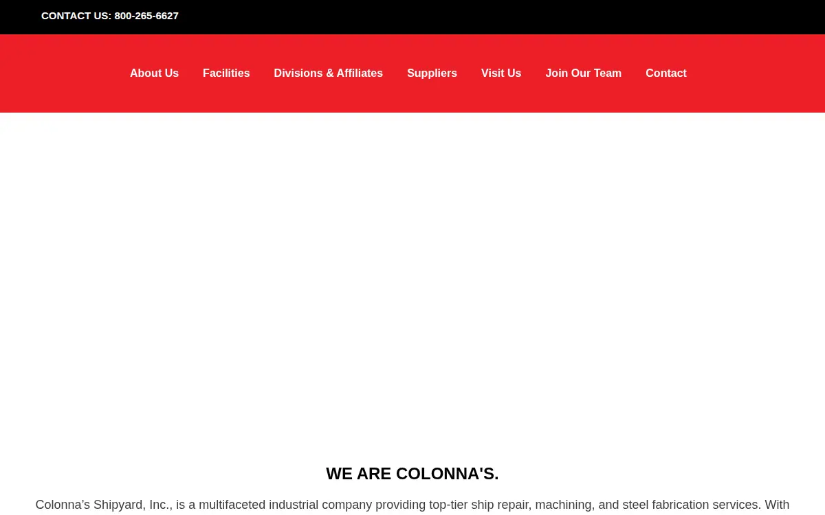 Homepage of Colonna's Ship Yard, Incorporated