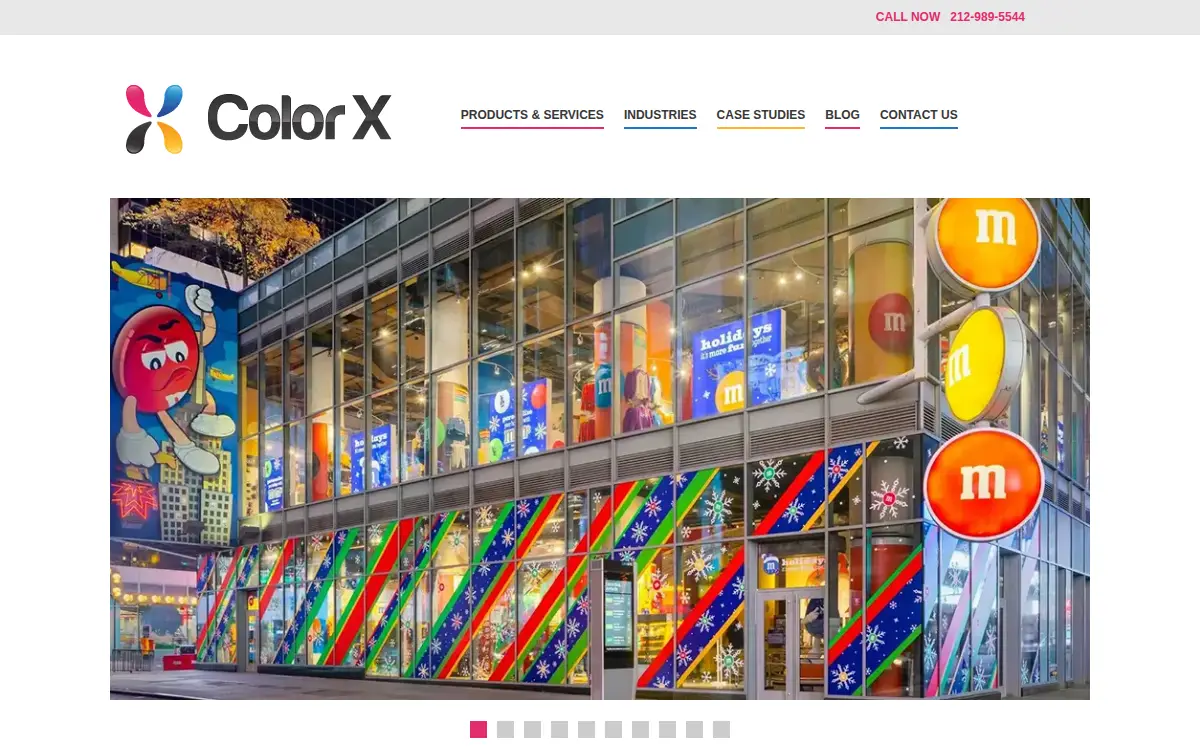 Homepage of Color-x INC.