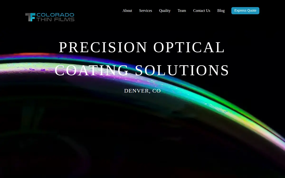 Homepage of Colorado Thin Films INC