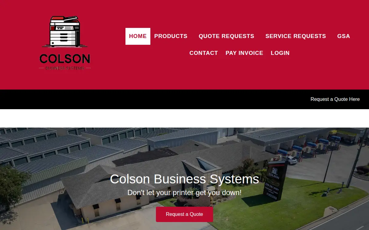 Homepage of Colson Business Systems INC