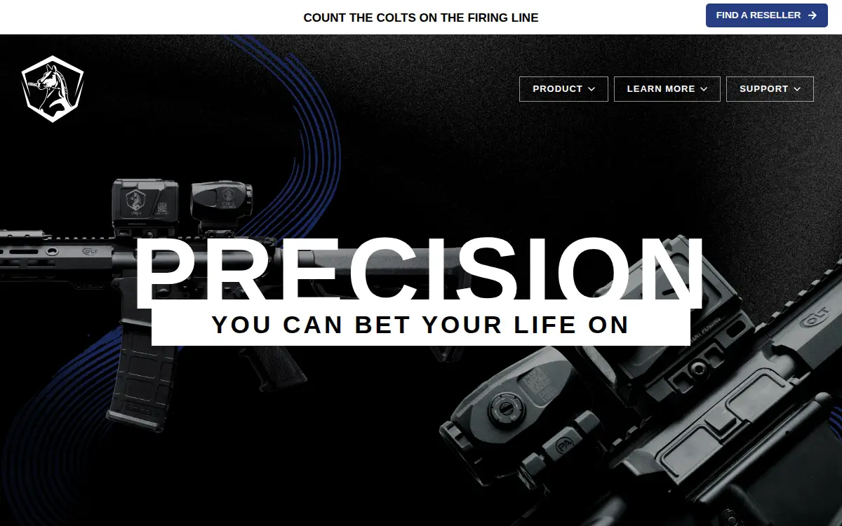 Homepage of Colt Electro Optics, LLC