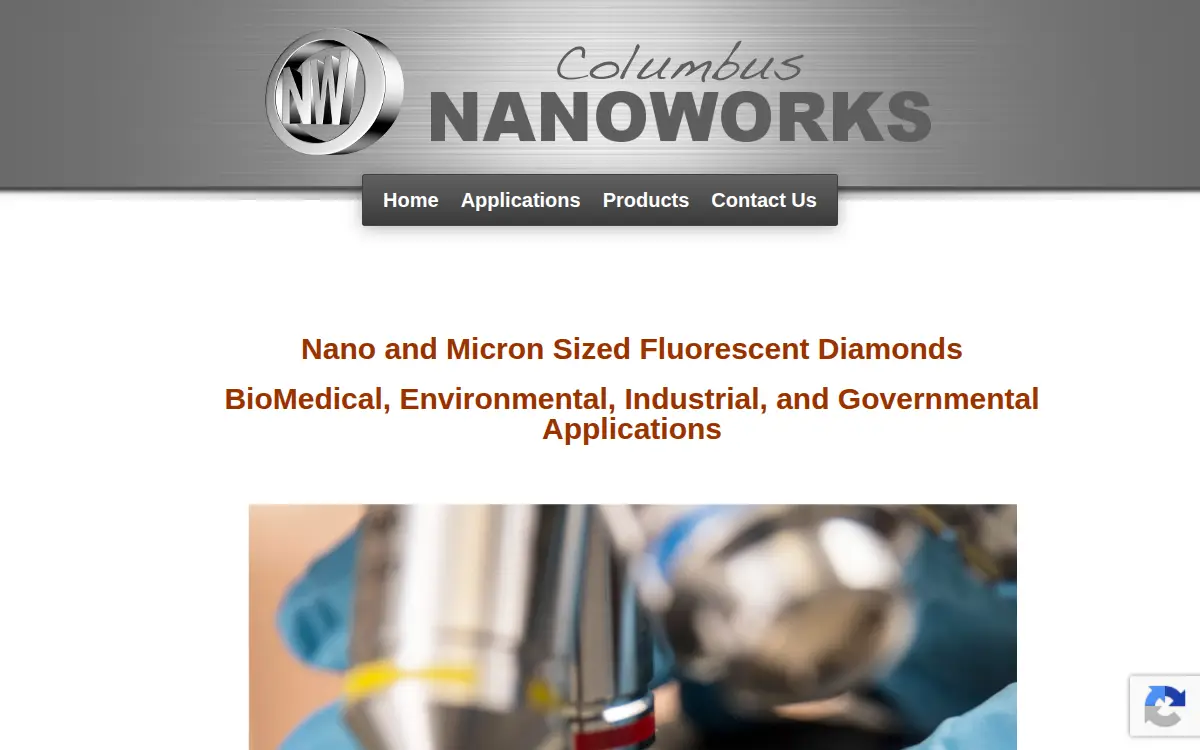 Homepage of Columbus Nanoworks, INC.