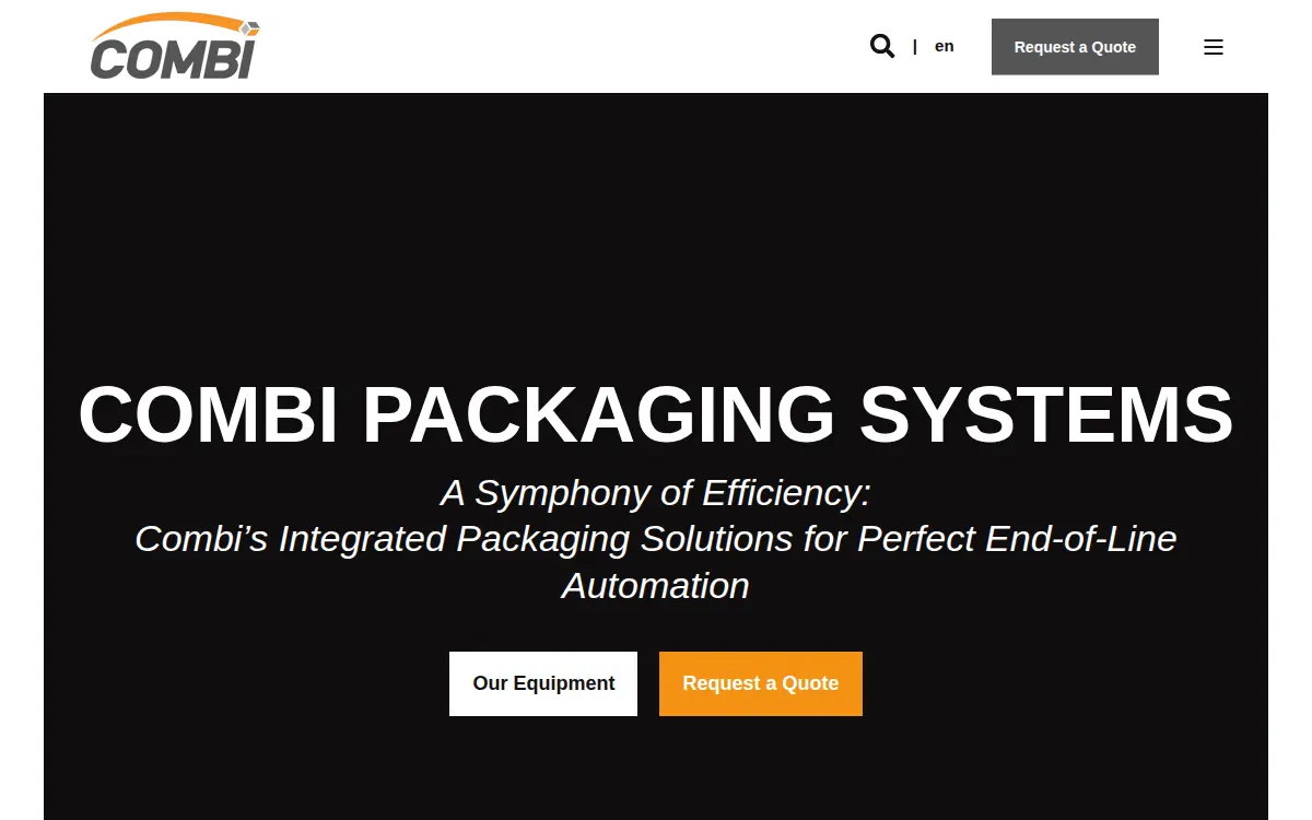 Homepage of Combi Packaging Systems LLC