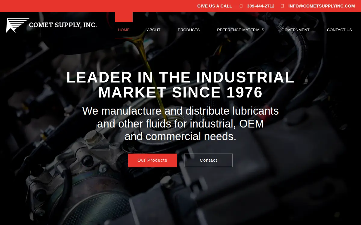Homepage of Comet Supply INC