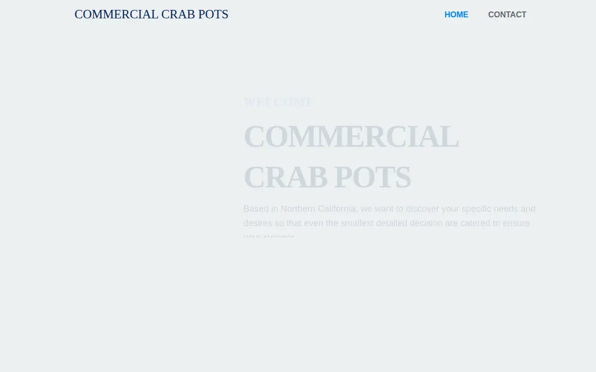 Homepage of Commercial Crab Pots, INC.