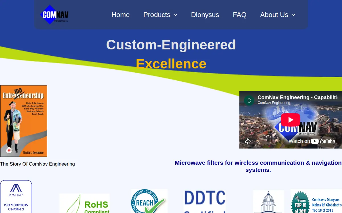 Homepage of Comnav Engineering INC