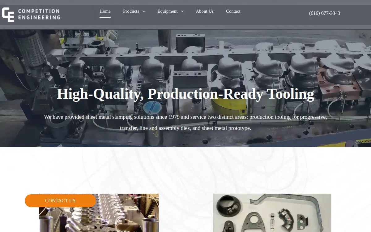 Homepage of Competition Engineering, INC