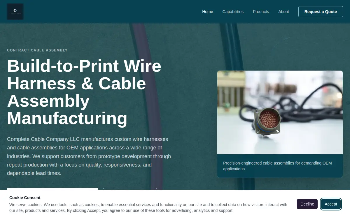 Homepage of Complete Cable Company LLC