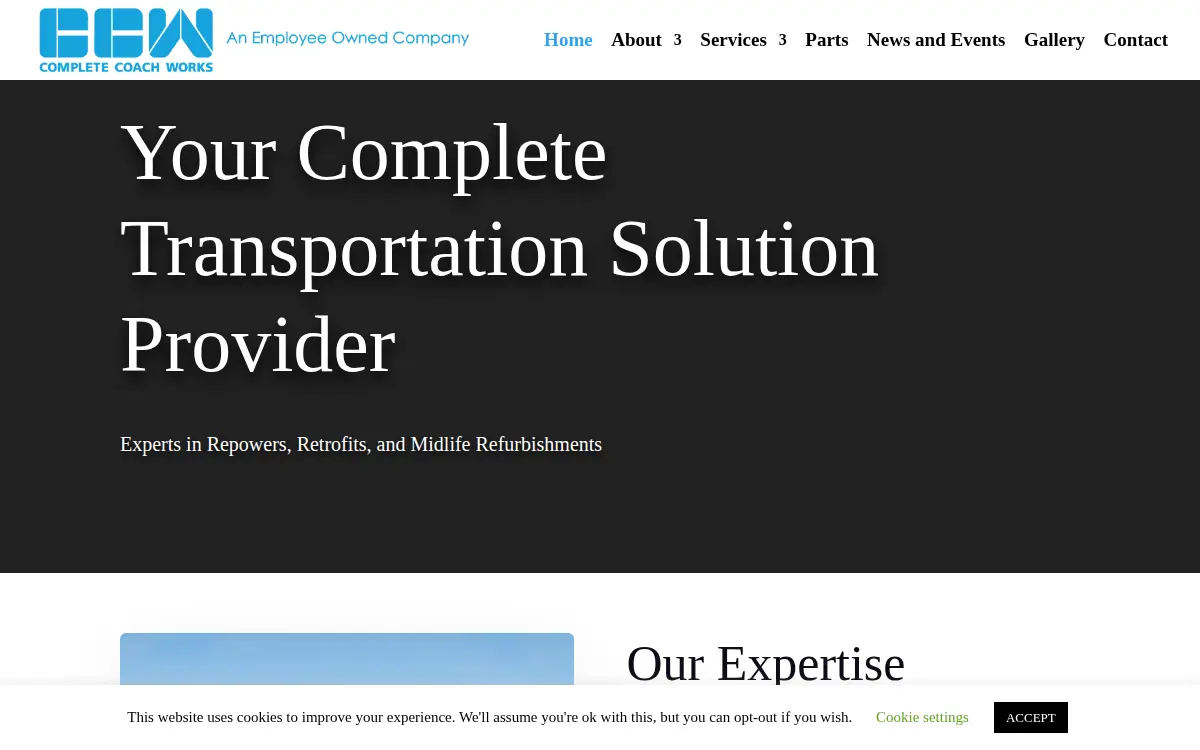 Homepage of Complete Coach Works