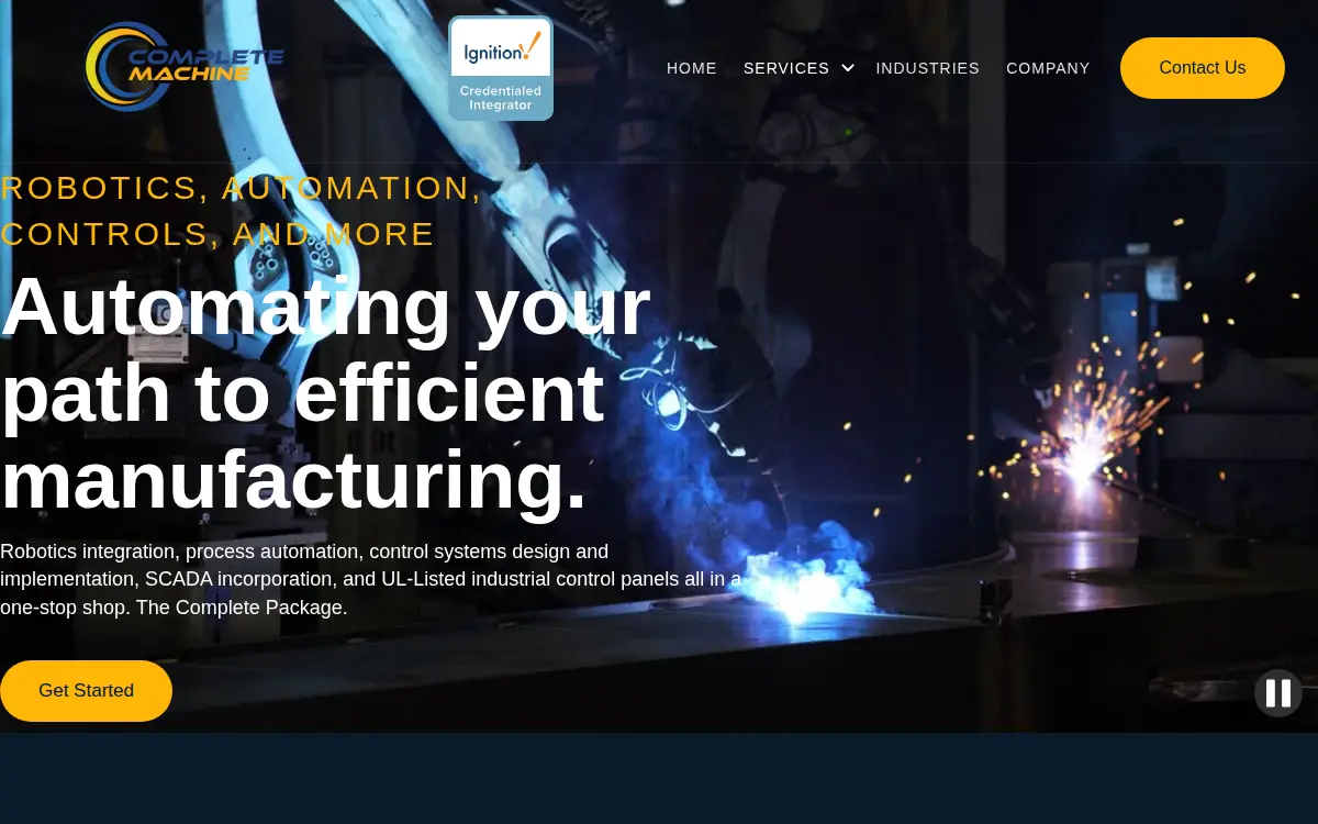 Homepage of Complete Automated Machines Solutions LLC